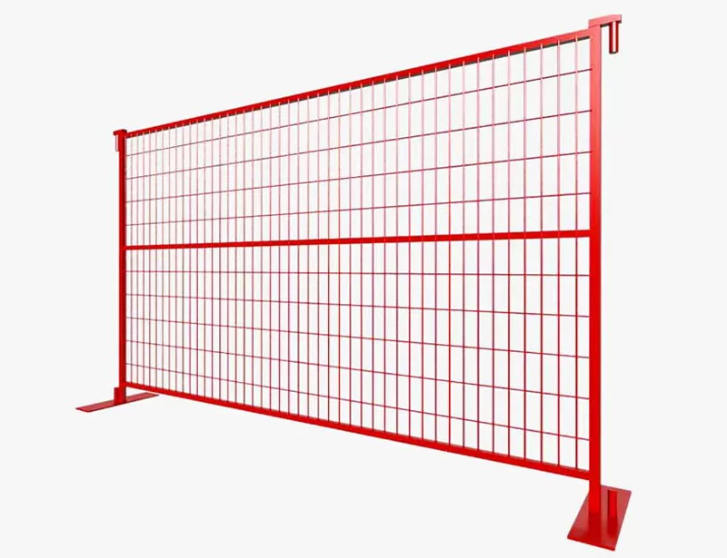 Red canada temporary fence