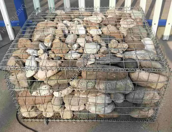 Welded Gabion Basket filled with stone