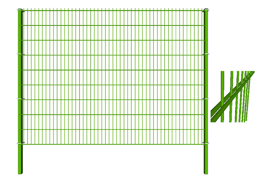 Welded double wire fence