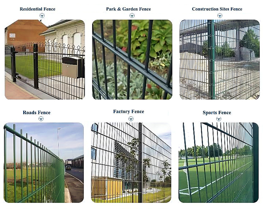 Double Rod Fence 8/6/8 Fence Complete Set/Anthracite/183cm high/17,5m Long 