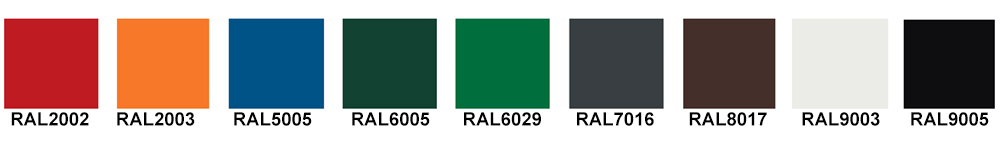 RAL colors of roll top fence