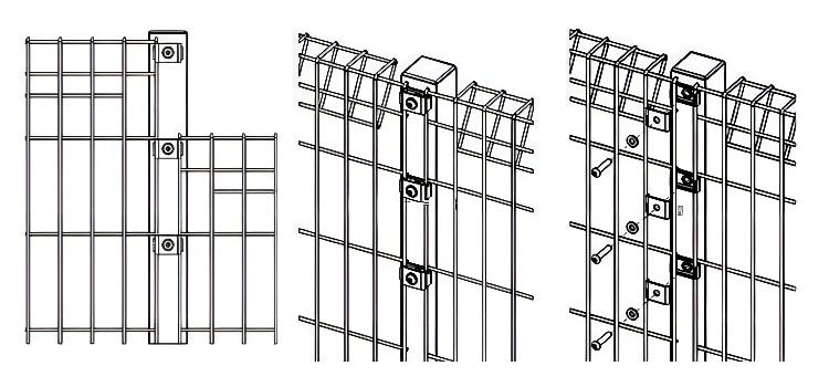 Install ways of square post Roll Top Fence