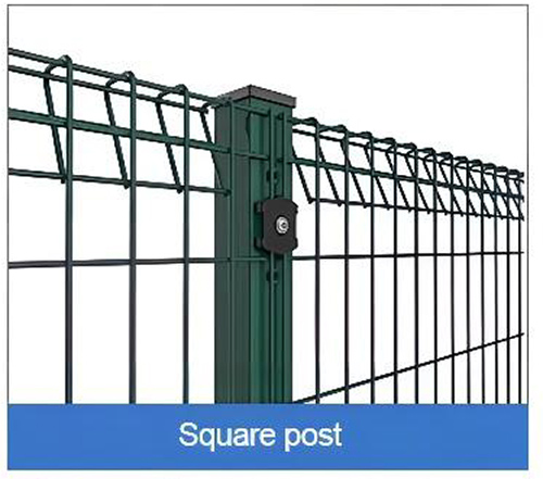 square post roll top fence