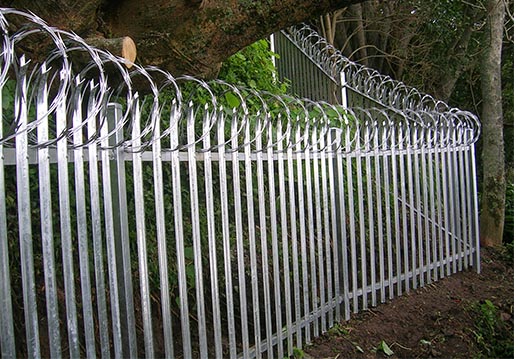 Hot dipped galvanized Steel Palisade Fence