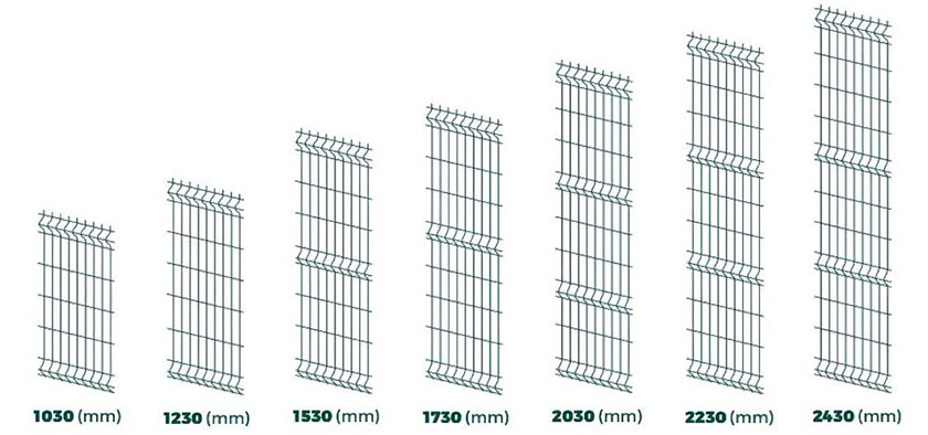 Bending types of 3D Curved Fence Panel