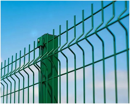 rectangular post 3d Curved security fence panel