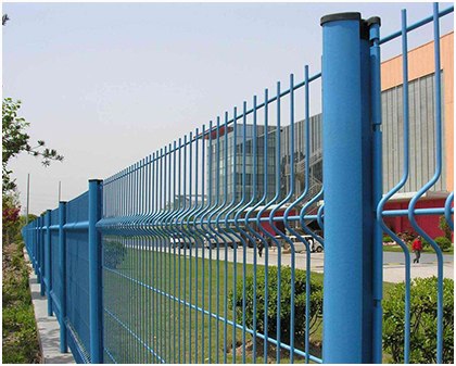Peach sharp post 3d curved security fence panel