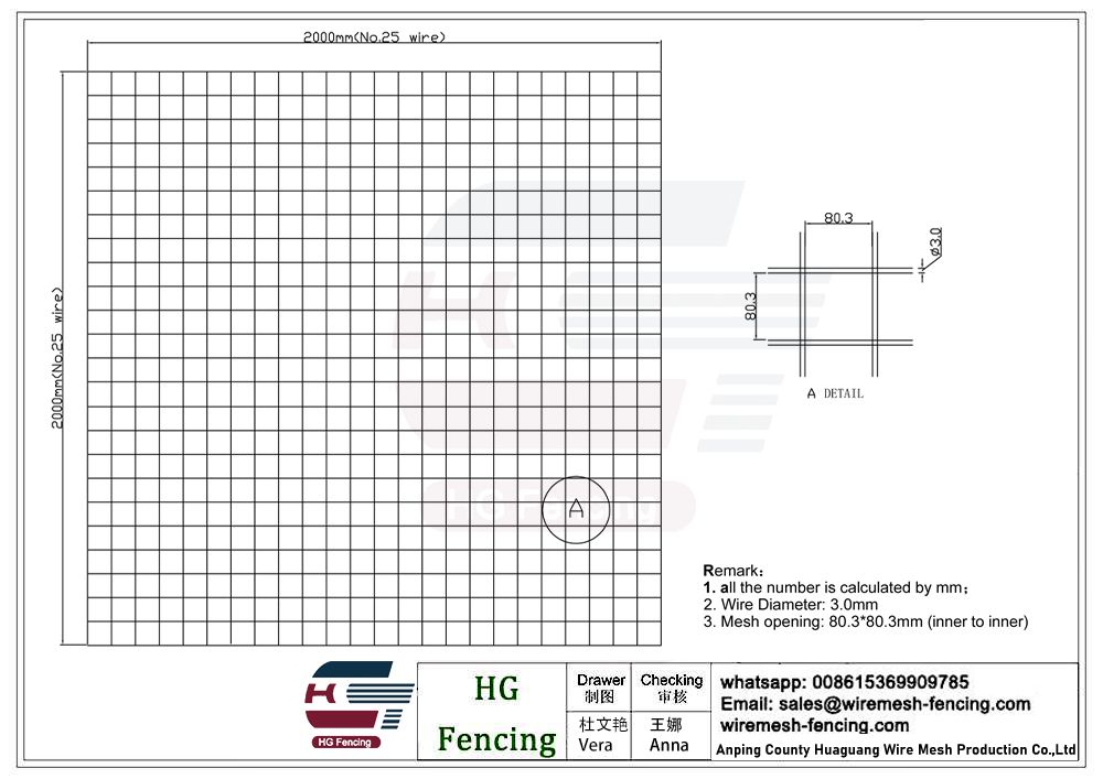 Welded Wire Mesh Panel drawing