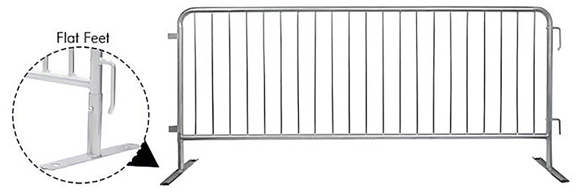 Flat Feet Crowd Control Barrier