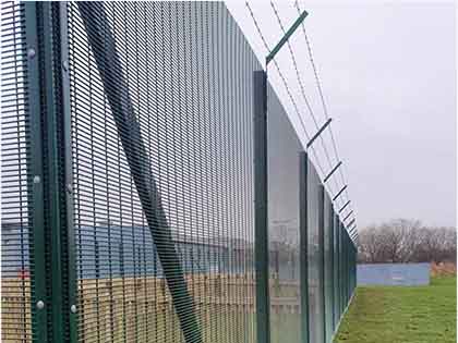 Barbed wire installed on 358 anti-climb fence