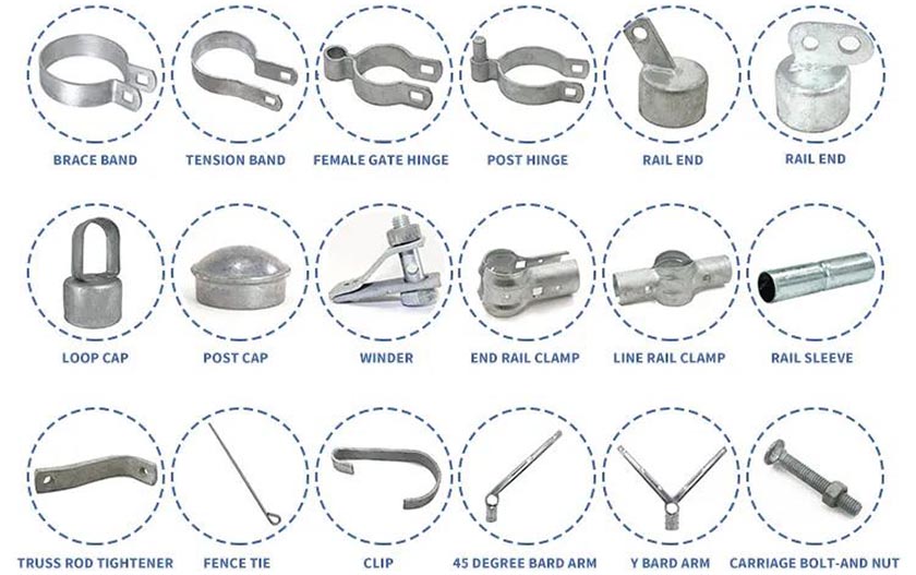PVC Coated Chain Link Fence Accessories