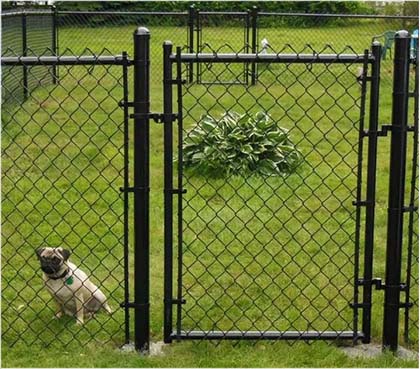 PVC Coated Chain Link Fence single-opening gate