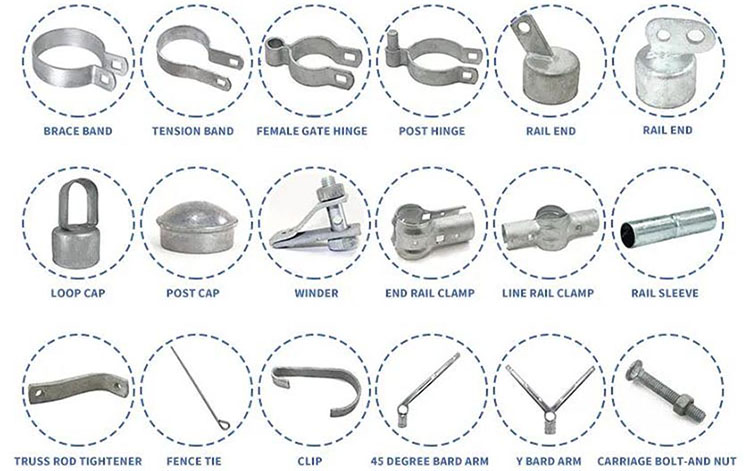 Galvanized Chain Link Fence Accessories