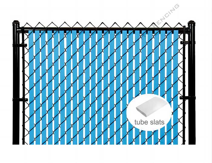 chain link fence with Privacy Slat Strip strips