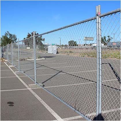 Chain Link Temporary Fence Used as a temporary barrier