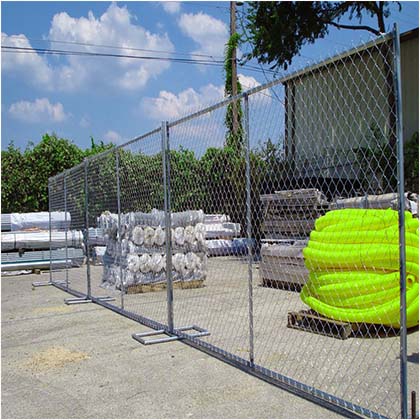 Chain Link Temporary Fence Used as storage isolation