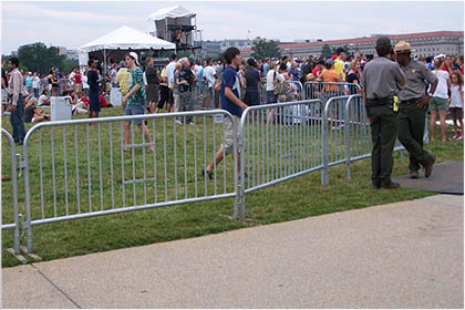 Crowd Barrier used for temporary events to control order