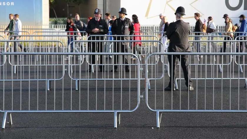 Crowd  Control Barrier used as Pedestrian Barrier 