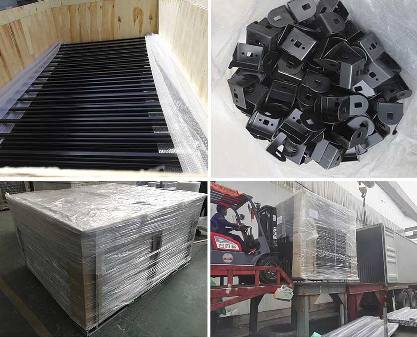 Packing of Steel picket fence