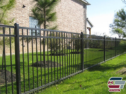 Black Garrison Steel Fence, Tubular Steel Fence