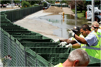 Defensive Barrier used for flood control barrier