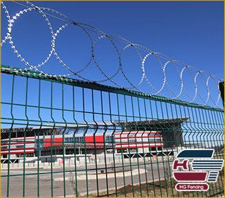 Flat Razor Wire install on the fence