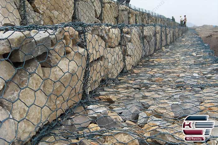 Hexagonal Gabion Mesh used for dam protection