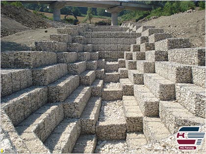 Welded Gabion Basket used for Protection of riverbed and bridge