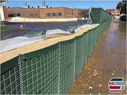 Welded Gabion Basket used for flood control