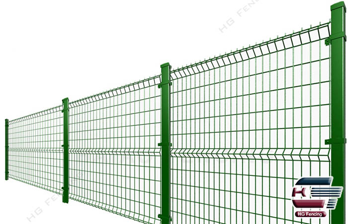 Curved Mesh Fence, Triangle bending fence