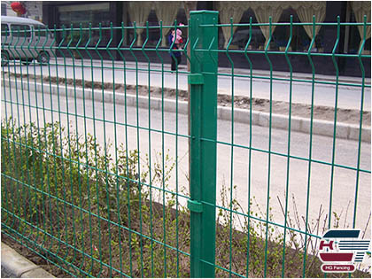 Plastic Coating (PVC Coating) Square Post Fence