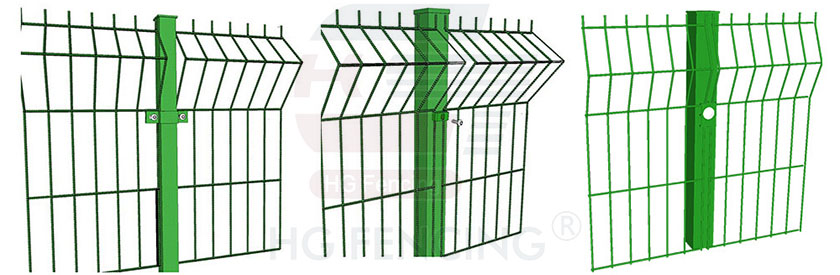 Square Post Fence with clamps