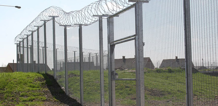 358 anti-climb fence on uneven ground