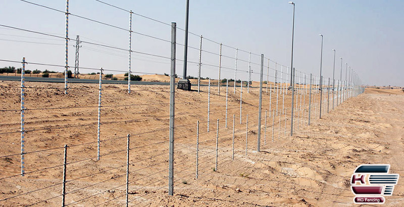 Camel Fence used on Desert Highway 