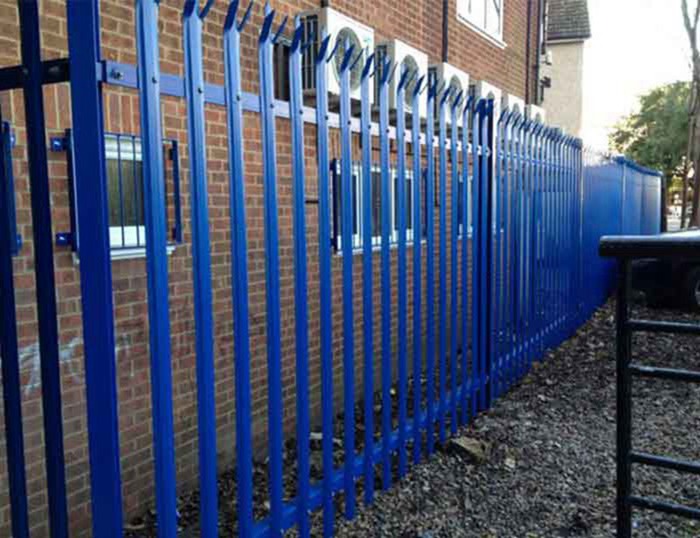Steel palisade fence for house