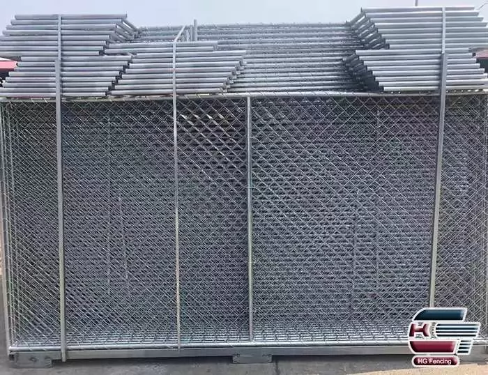 Packing of Chain Link Temporary Fence