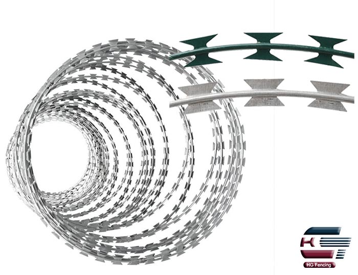 Types and installation method of razor barbed wire
