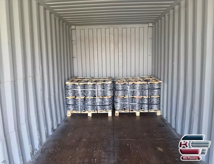 Packed barbed wire for loading