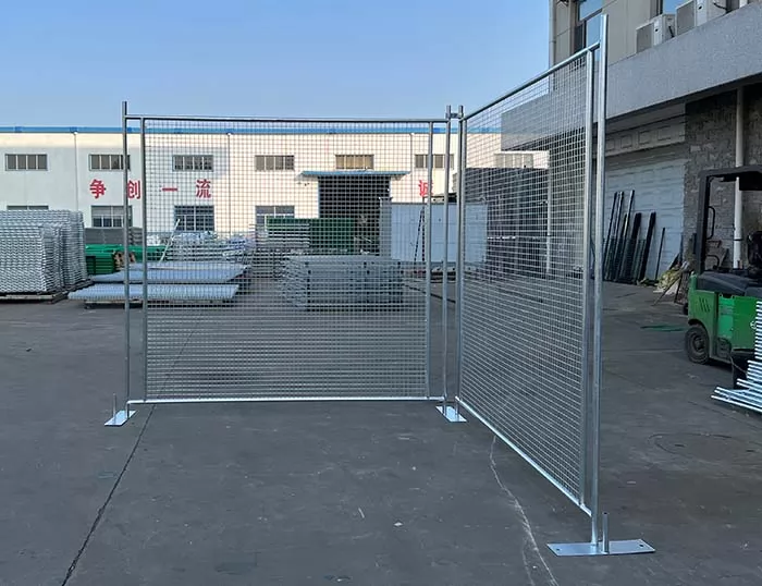 Temporary Fence with Iron plate base