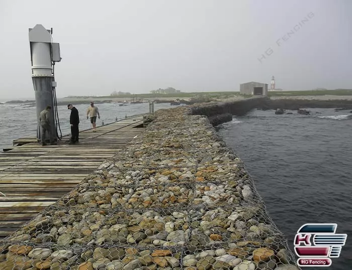 Hexagonal Gabion Mesh used for dam protection