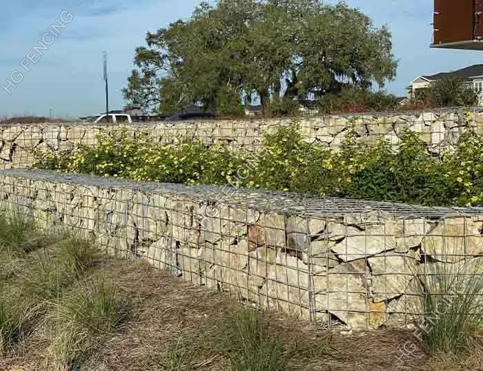 Welded Gabion Basket used for flood control